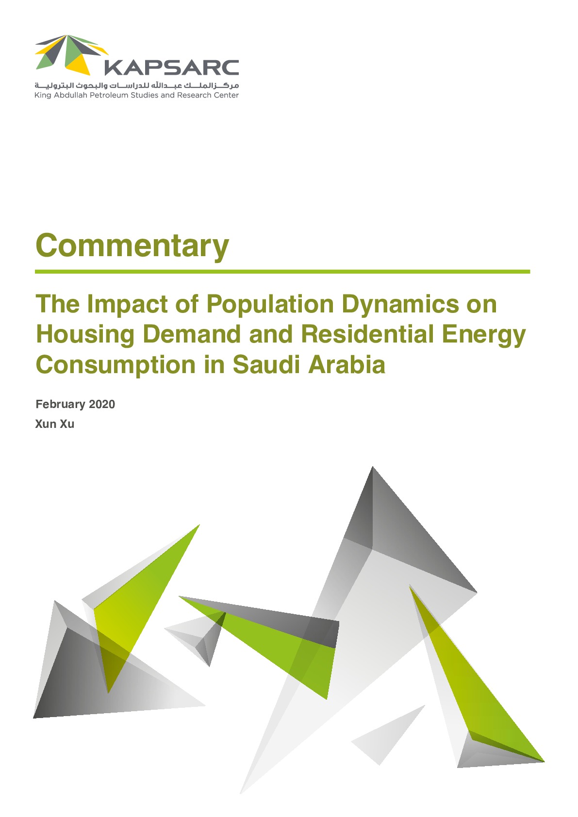 The Impact of Population Dynamics on Housing Demand and Residential Energy Consumption in Saudi Arabia (1)