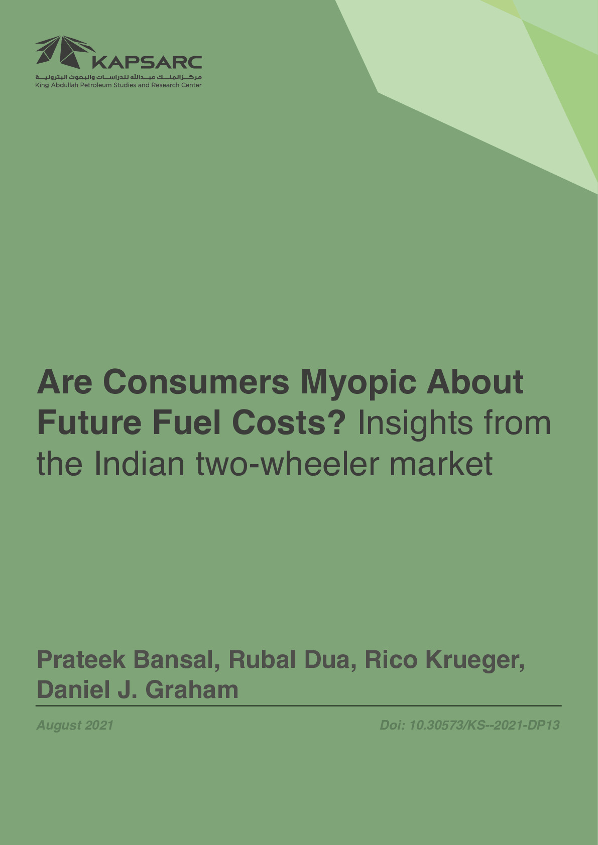 Are Consumers Myopic About Future Fuel Costs? Insights from the Indian two-wheeler market (1)