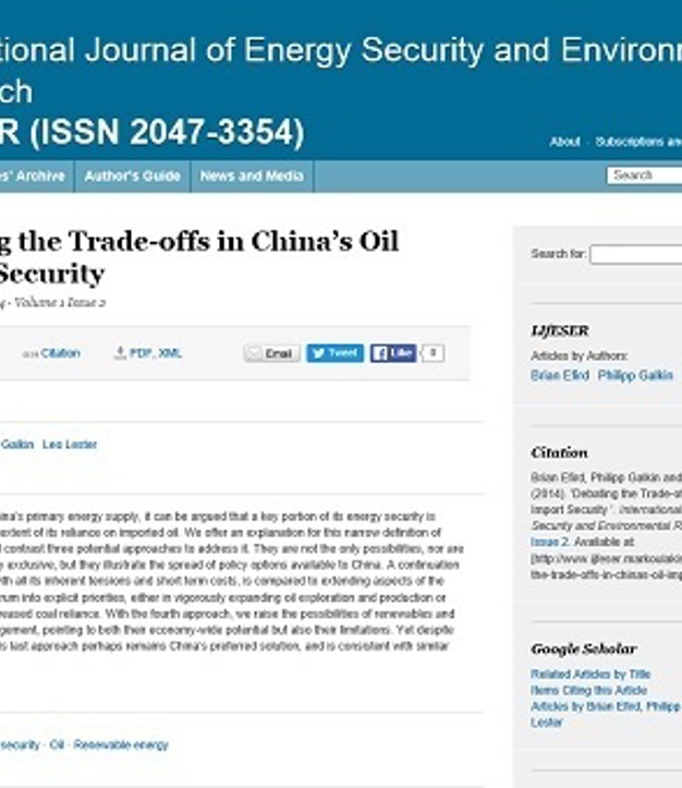 Debating the Trade-offs in China’s Oil Import Security  (2)