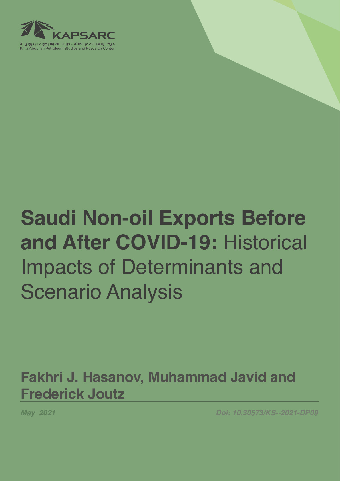 Saudi Non-oil Exports Before and After COVID-19: Historical Impacts of Determinants and Scenario Analysis (1)