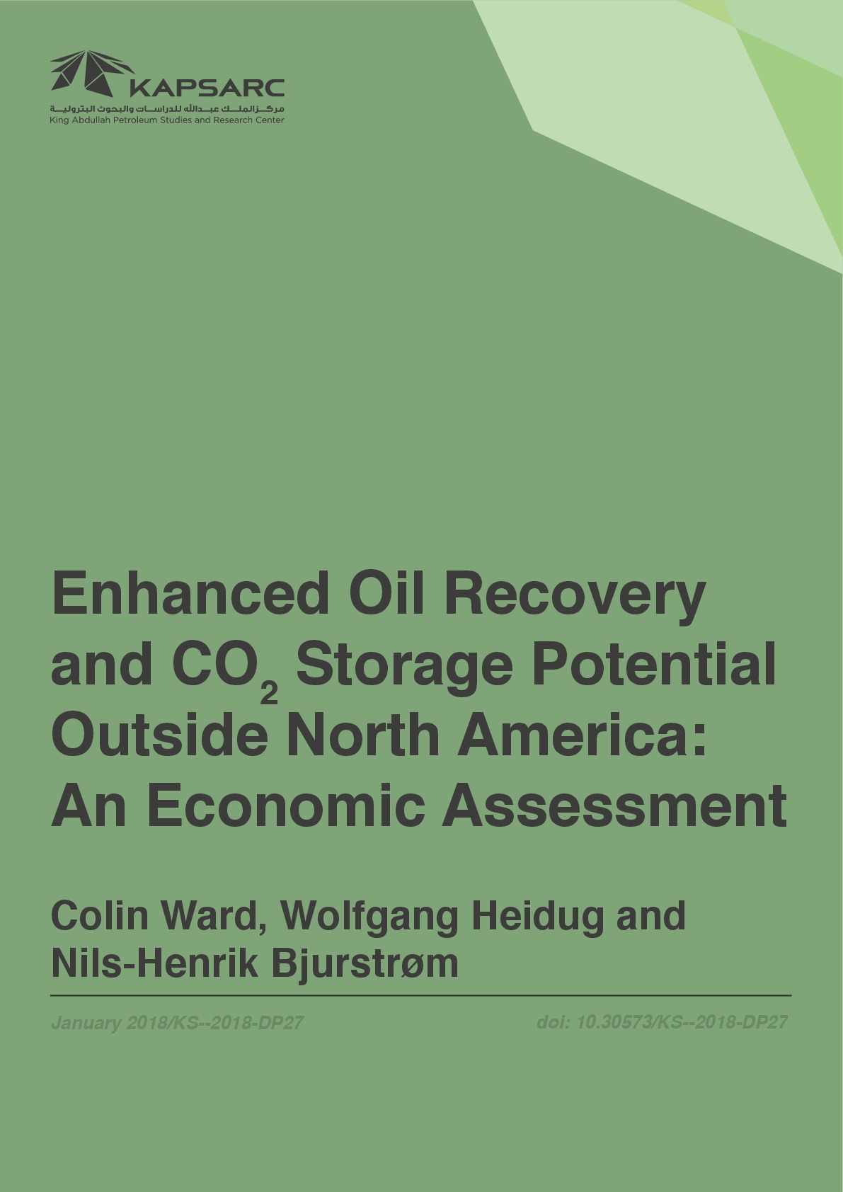 Enhanced Oil Recovery and CO2 Storage Potential Outside North America: An Economic Assessment (1)