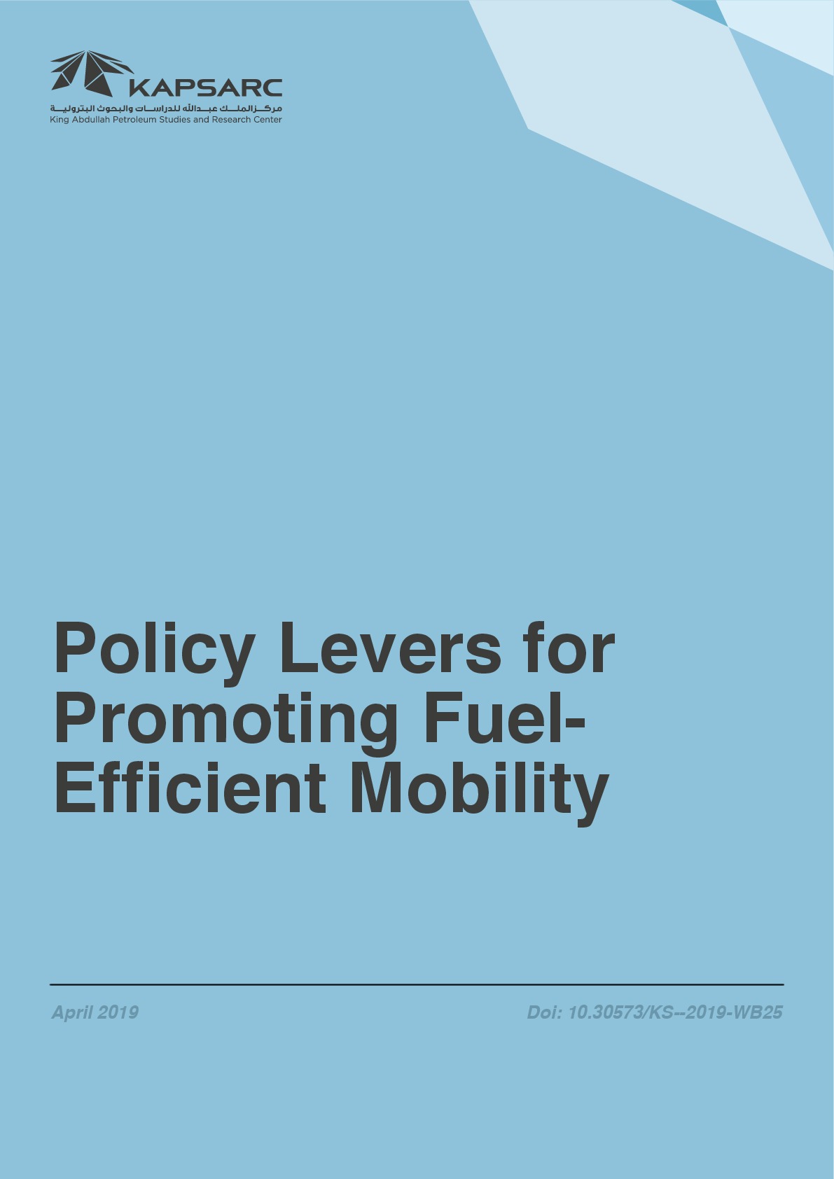 Policy Levers for Promoting Fuel-Efficient Mobility (1)