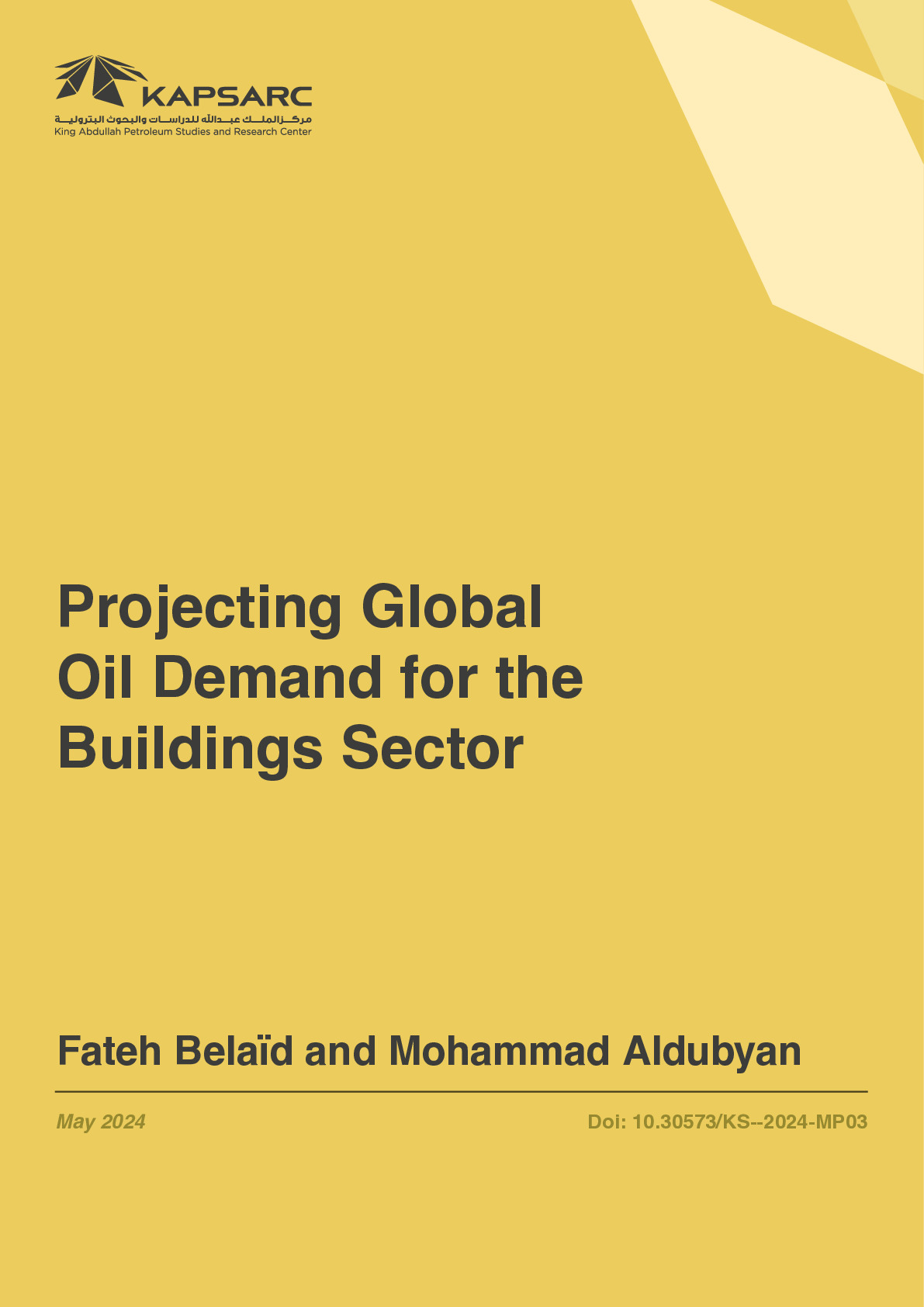 Projecting Global Oil Demand for the Buildings Sector (1)