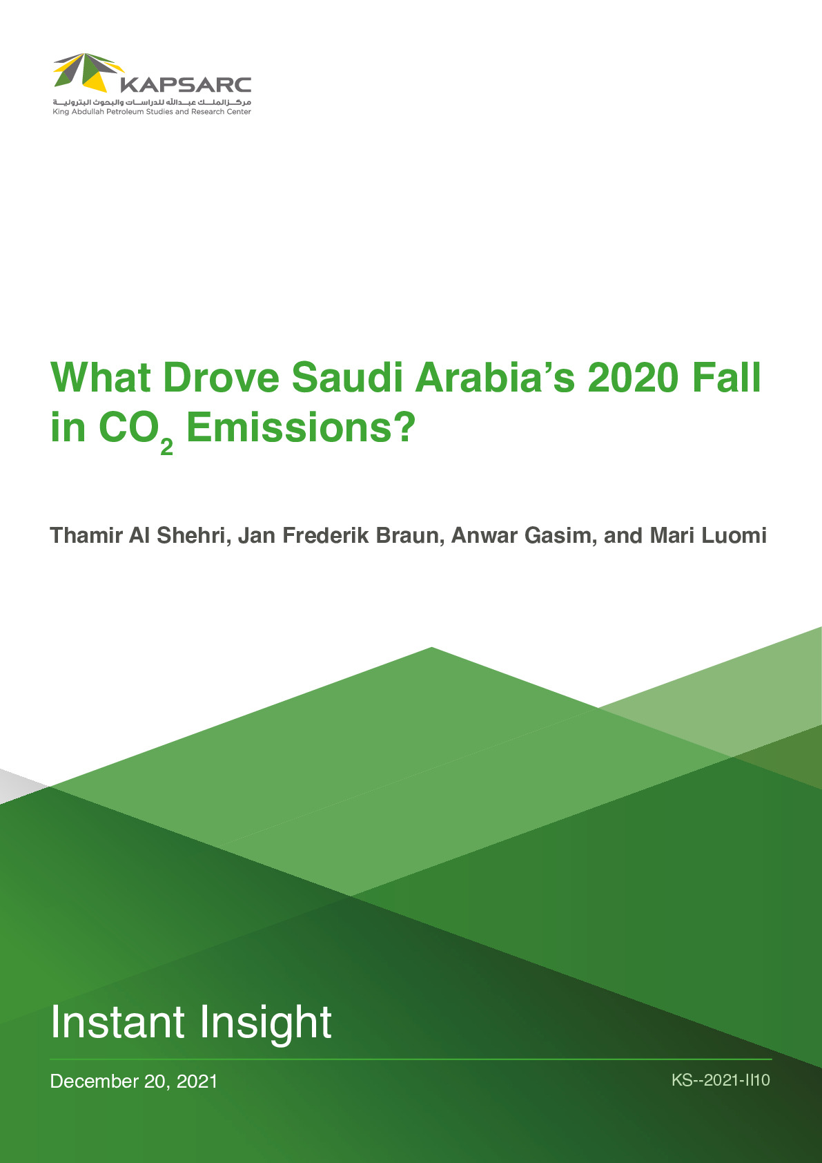 What Drove Saudi Arabia’s 2020 Fall in CO2 Emissions? (1)