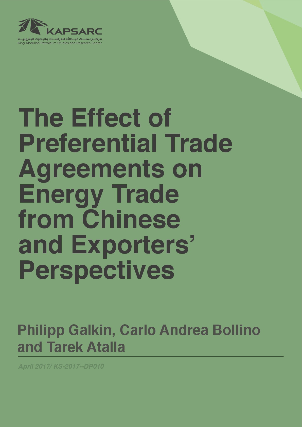 The Effect of Preferential Trade Agreements on Energy Trade from Chinese and Exporters’ Perspectives (1)