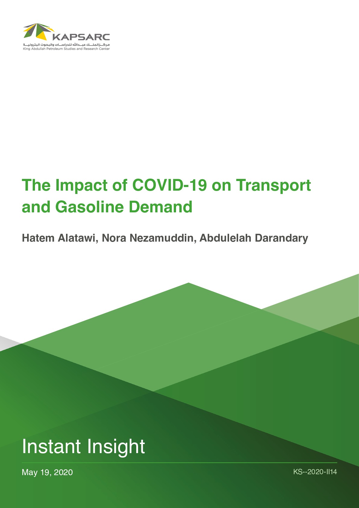 The Impact of COVID-19 on Transport and Gasoline Demand (1)