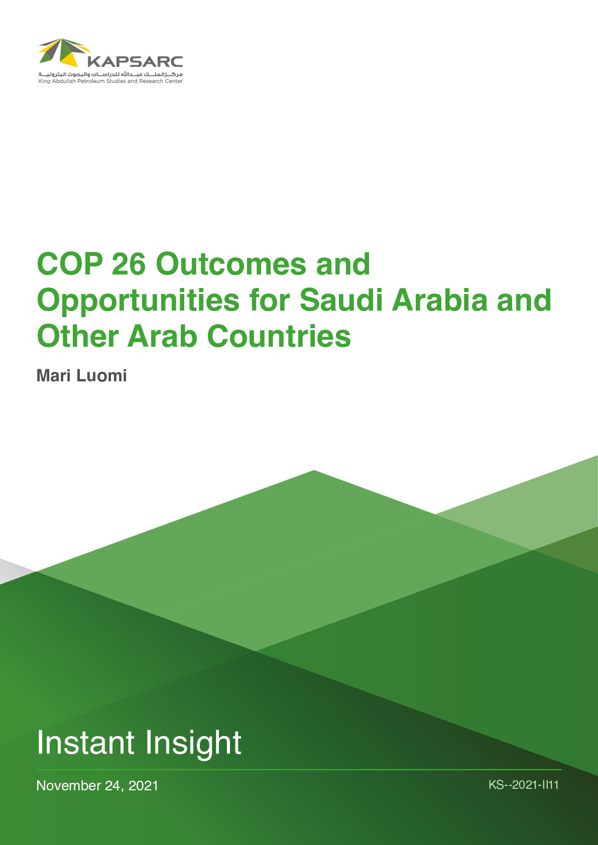 COP 26 Outcomes and Opportunities for Saudi Arabia and Other Arab Countries (1)