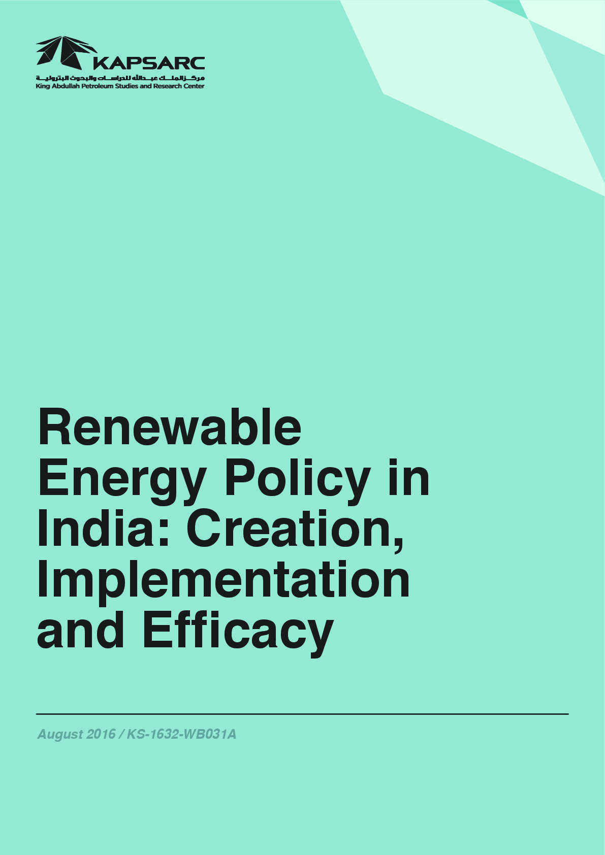 Renewable Energy Policy in India: Creation, Implementation and Efficacy (1)