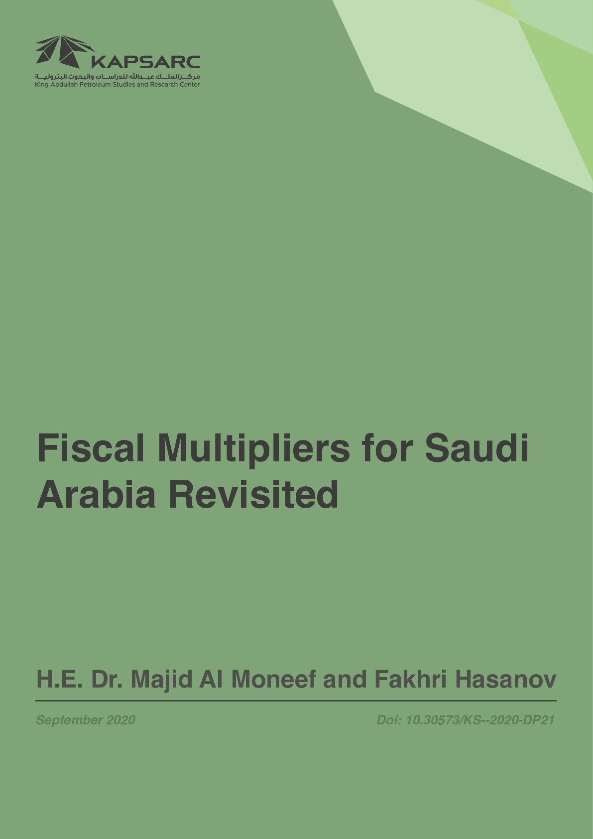 Fiscal Multipliers for Saudi Arabia Revisited (1)