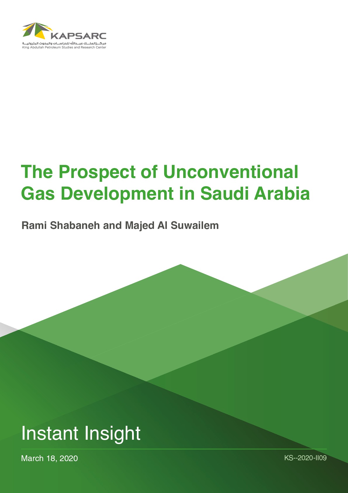 The Prospect of Unconventional Gas Development in Saudi Arabia (1)