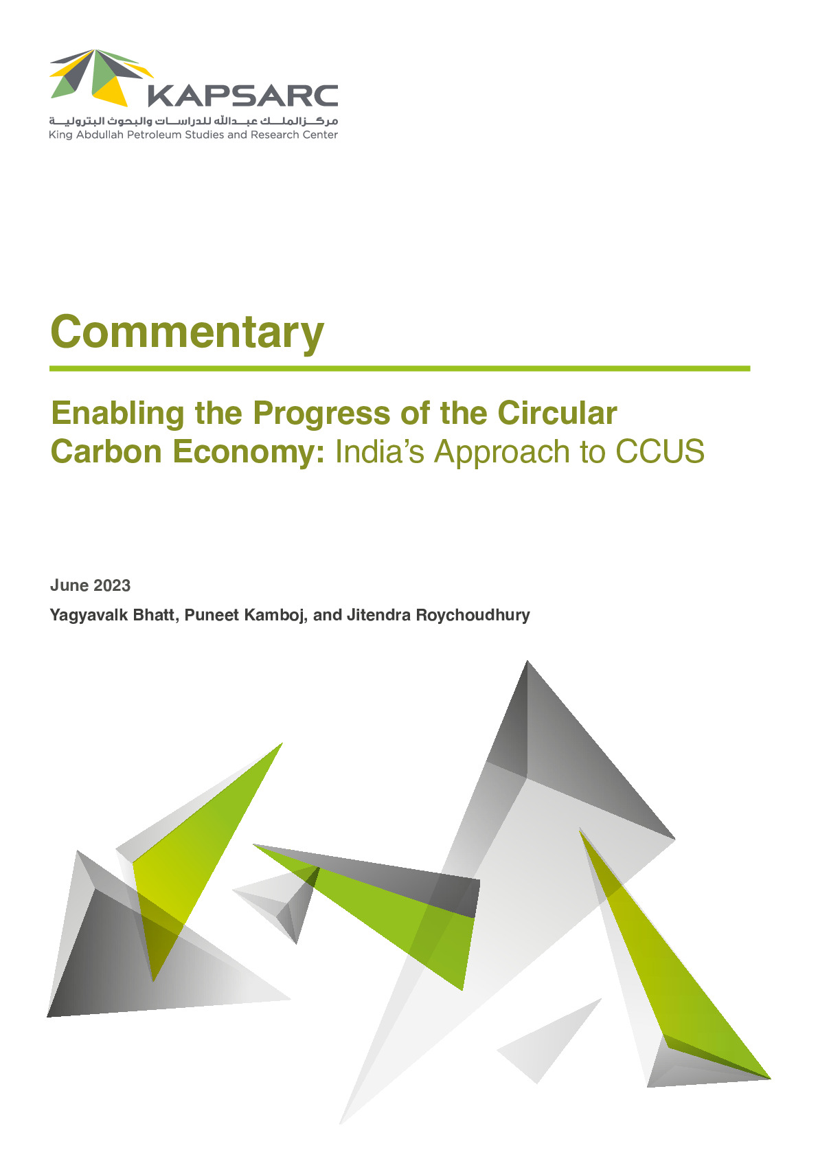 Enabling the Progress of the Circular Carbon Economy: India’s Approach to CCUS (1)