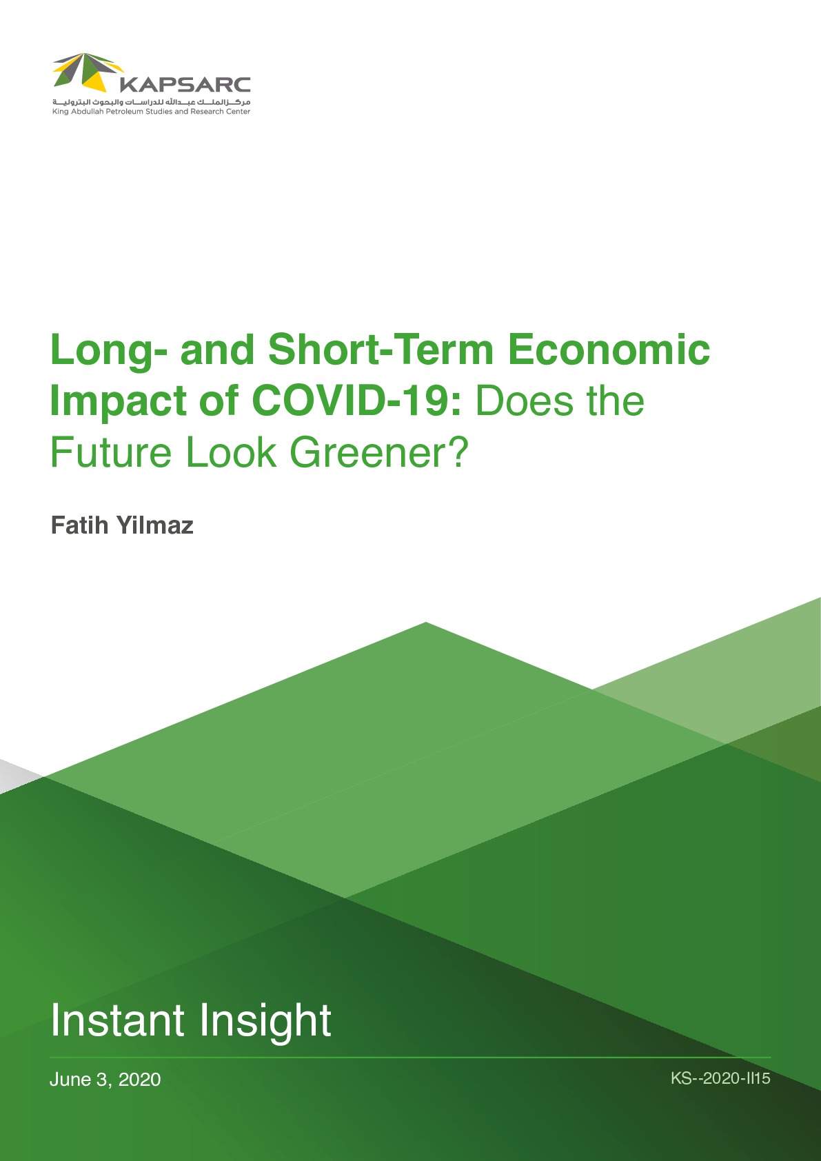 Long and Short-Term Economic Impact of COVID-19: Does the Future Look Greener? (1)