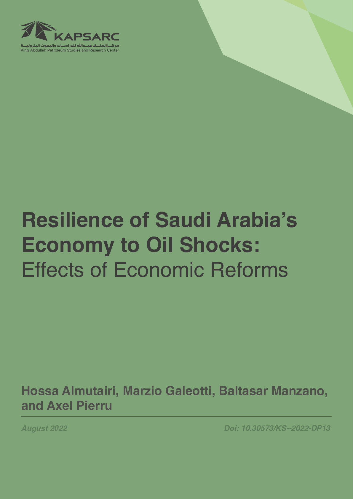 Resilience of Saudi Arabia’s Economy to Oil Shocks: Effects of Economic Reforms (2)