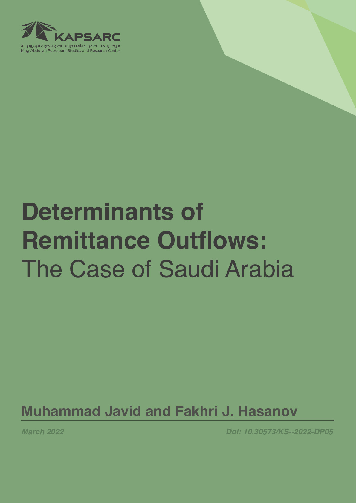 Determinants of Remittance Outflows: The Case of Saudi Arabia (2)