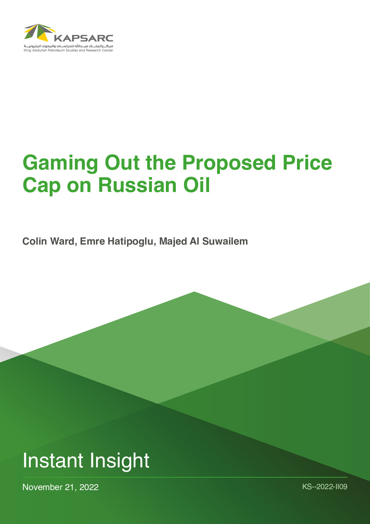 Gaming Out the Proposed Price Cap on Russian Oil (1)