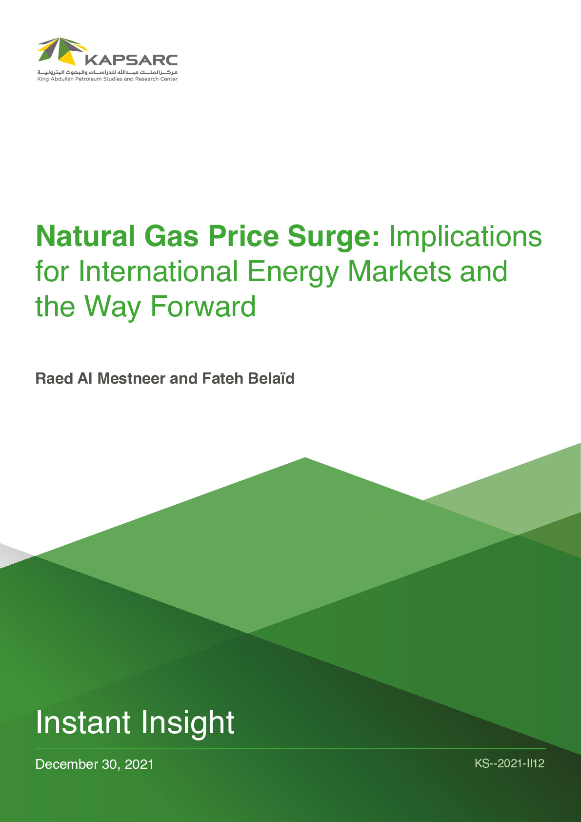 Natural Gas Price Surge: Implications for International Energy Markets and the Way Forward (1)