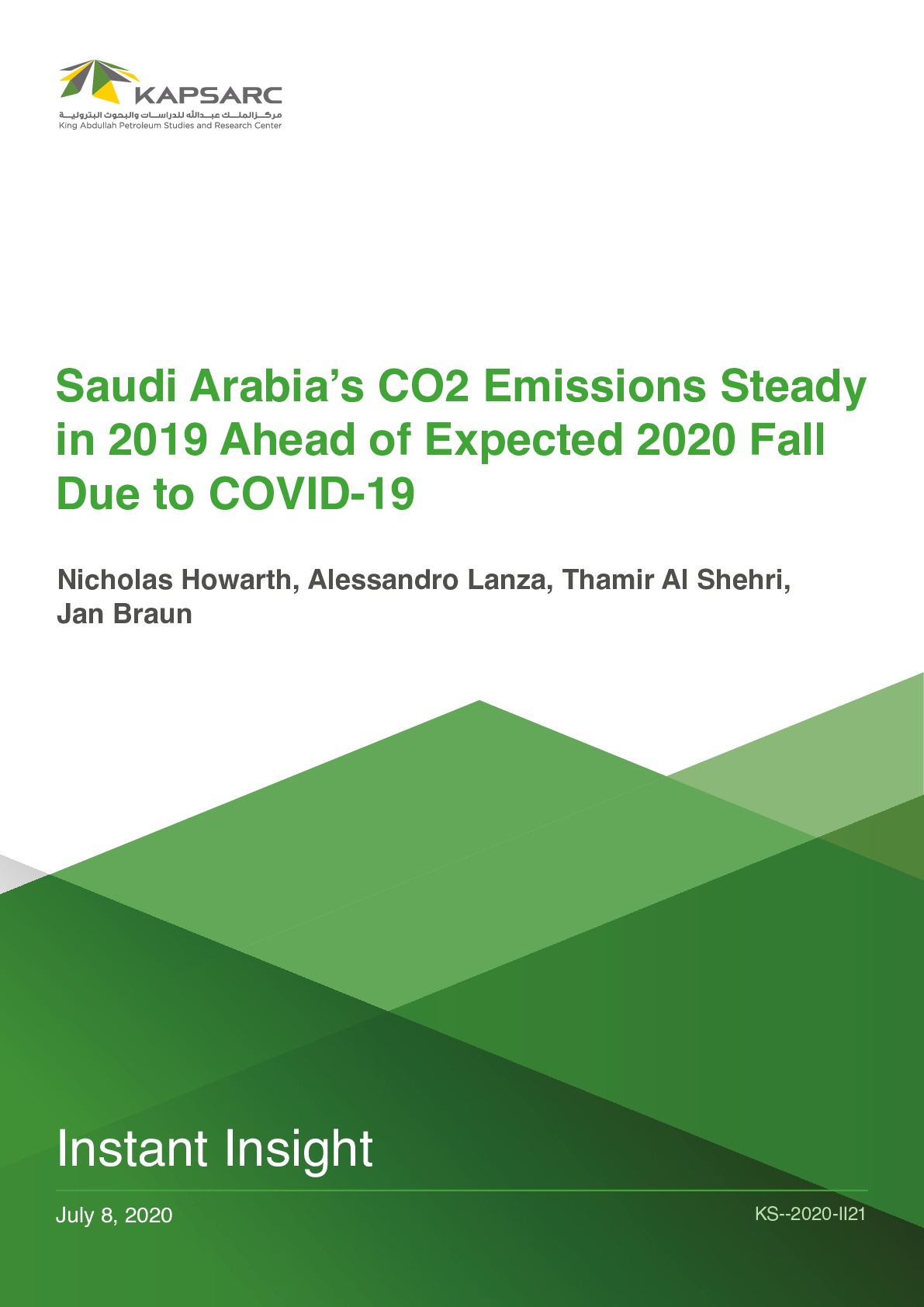 Saudi Arabia’s CO2 Emissions Steady in 2019 Ahead of Expected 2020 Fall Due to COVID-19 (1)