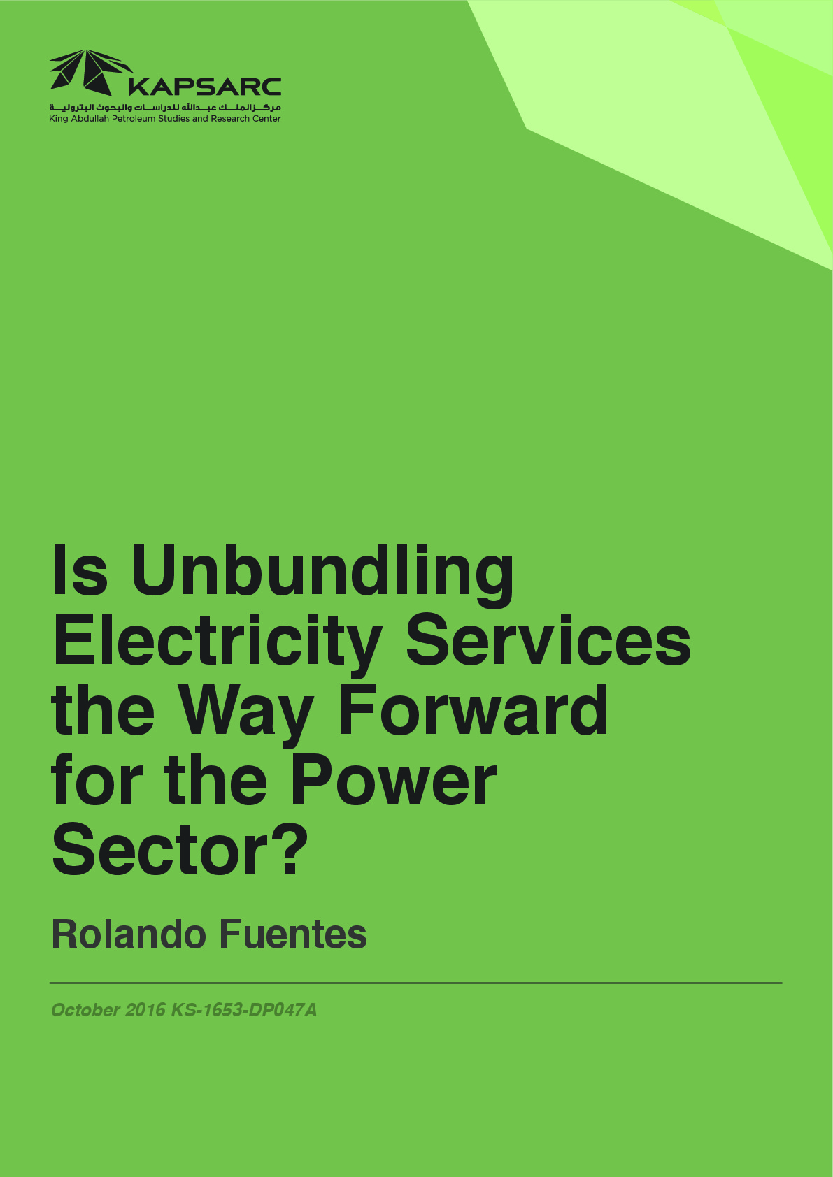 Is Unbundling Electricity Services the Way Forward for the Power Sector? (1)