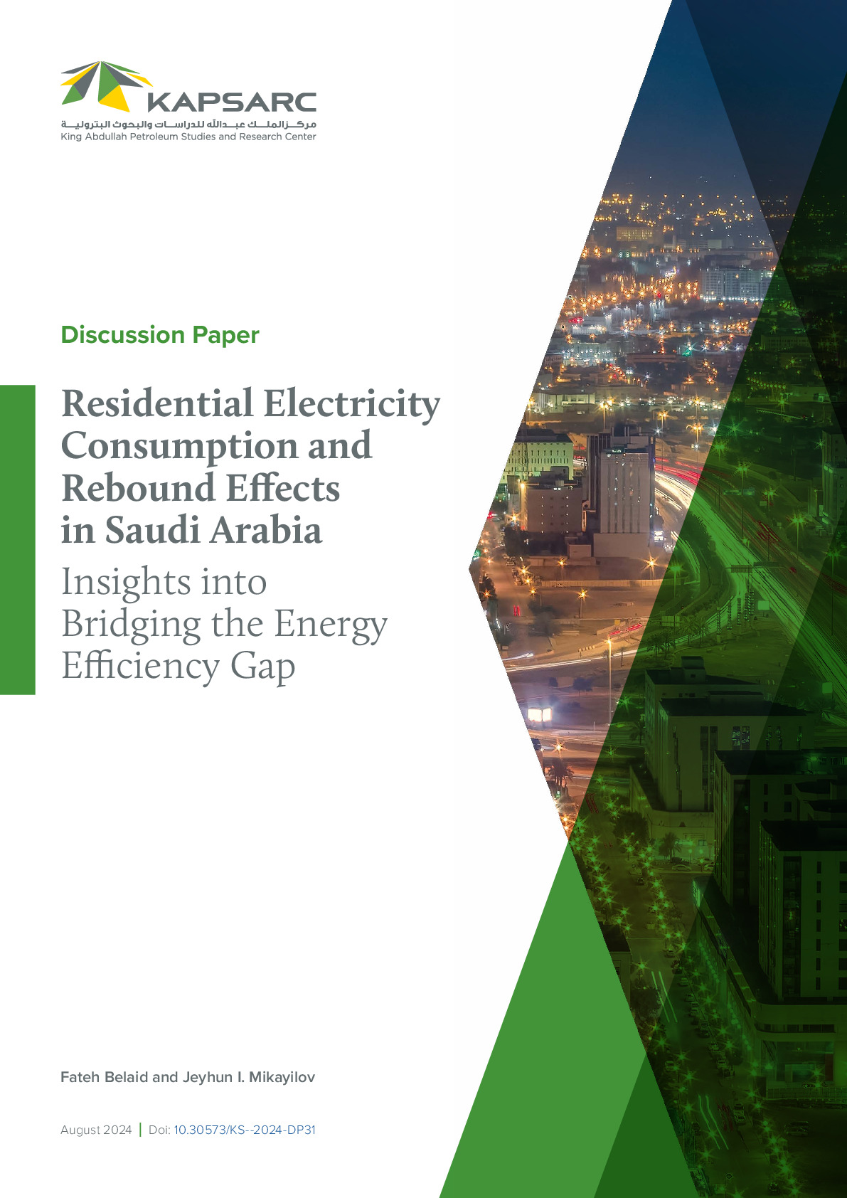 Residential Electricity Consumption and Rebound Effects in Saudi Arabia: Insights into Bridging the Energy Efficiency Gap (1)