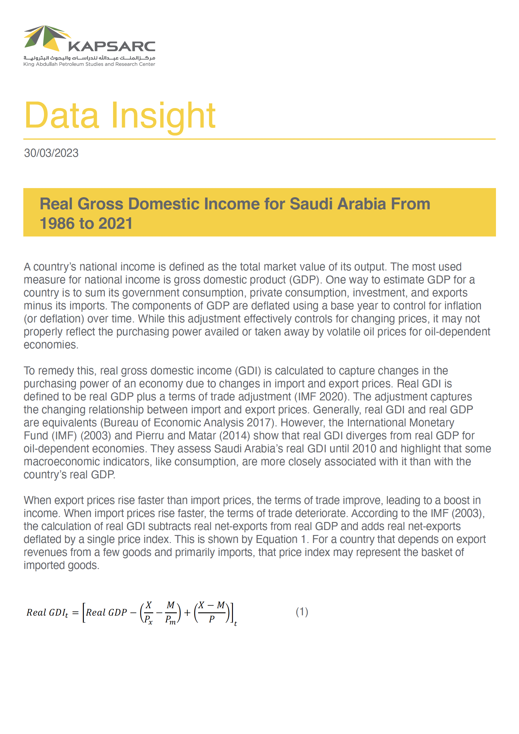 Real Gross Domestic Income for Saudi Arabia From 1986 to 2021 (1)