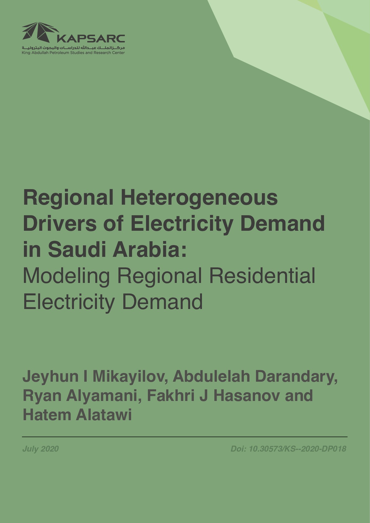 Regional Heterogeneous Drivers of Electricity Demand in Saudi Arabia (1)