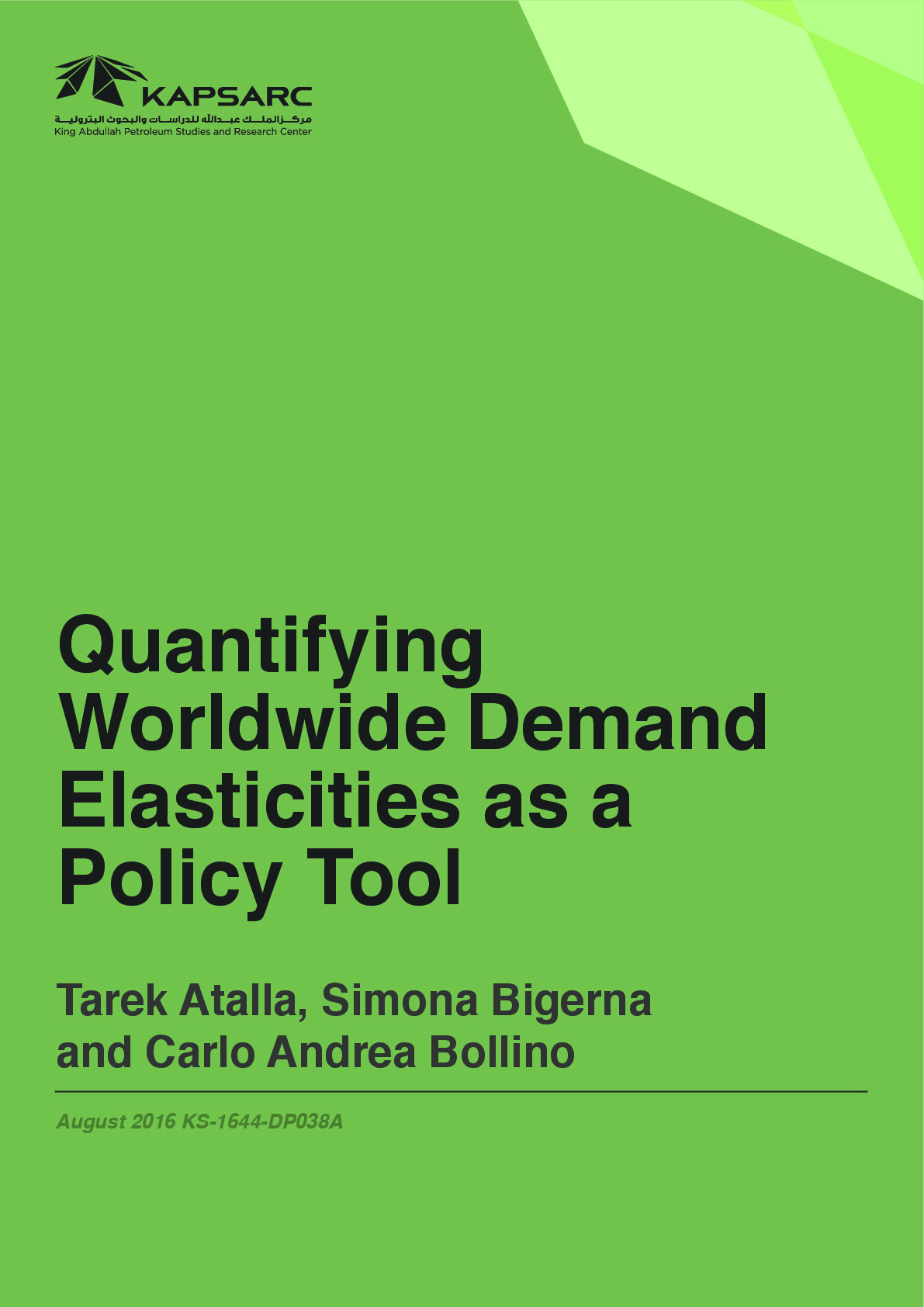 Quantifying Worldwide Demand Elasticities as a Policy Tool (1)