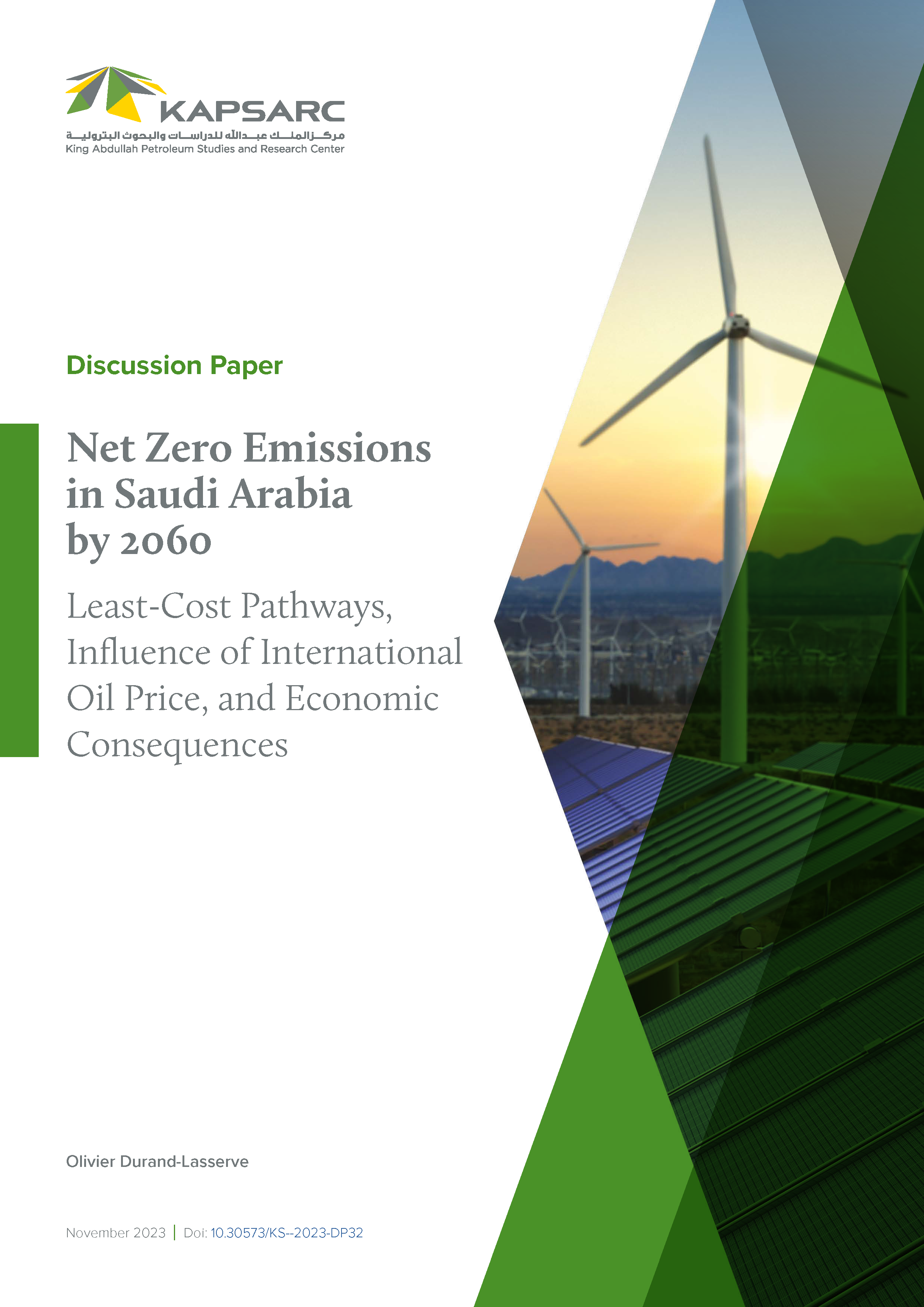 Net Zero Emissions in Saudi Arabia by 2060: Least-Cost Pathways, Influence of International Oil Price, and Economic Consequences (1)