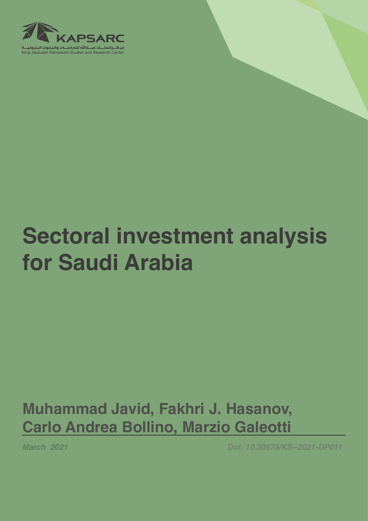 Sectoral Investment Analysis for Saudi Arabia (2)