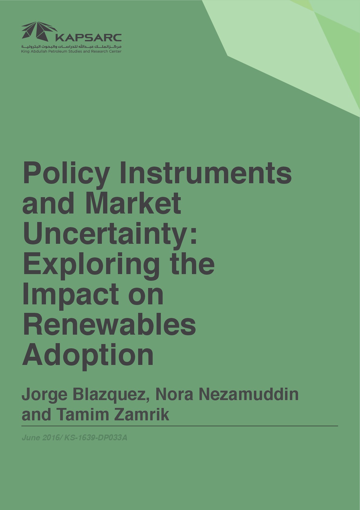 Policy Instruments &amp;#038; Market Uncertainty: Exploring the Impact on Renewables Adoption (1)