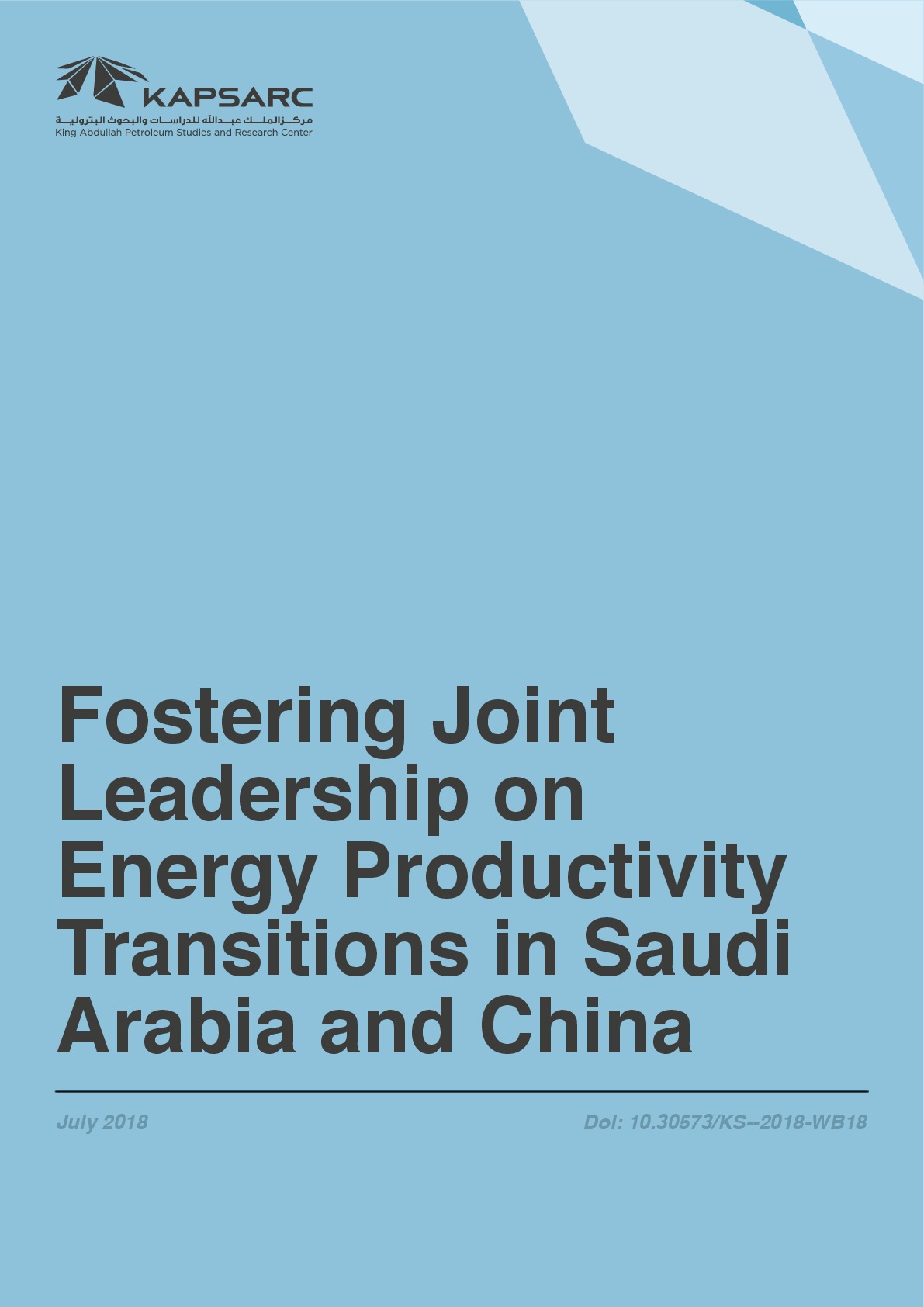 Fostering Joint Leadership on Energy Productivity Transitions in Saudi Arabia and China (1)