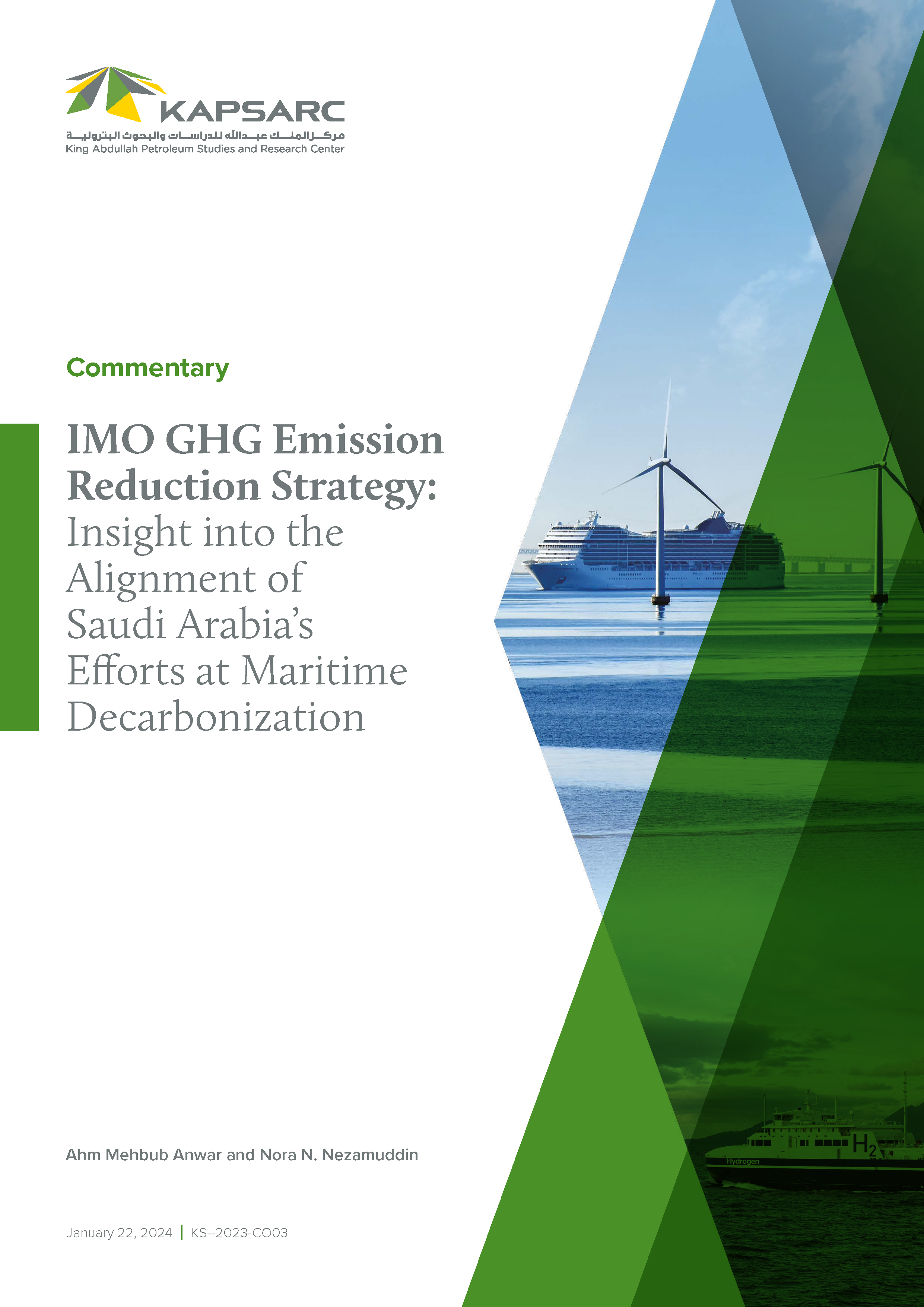 IMO GHG Emission Reduction Strategy: Insight into the Alignment of Saudi Arabia’s Efforts at Maritime Decarbonization (1)