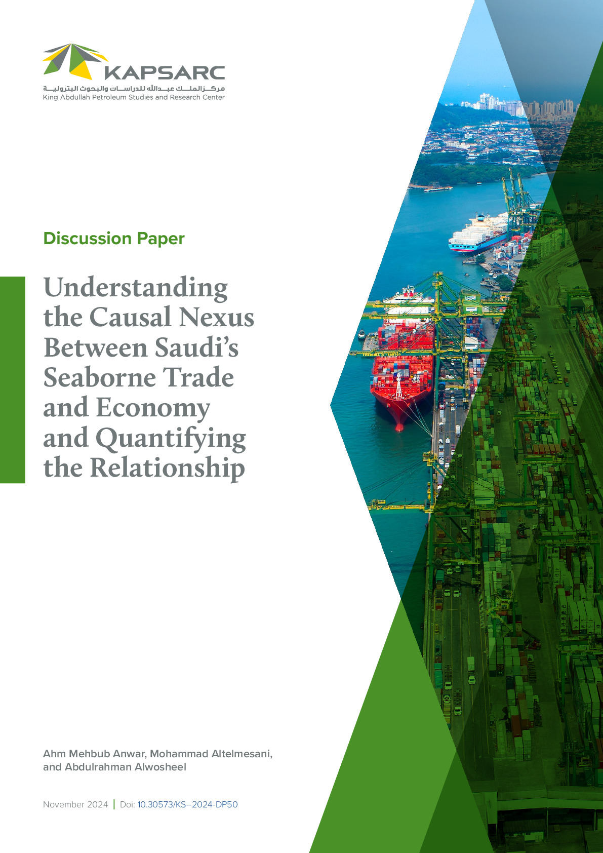 Understanding the Causal Nexus Between Saudi’s Seaborne Trade and Economy and Quantifying the Relationship (1)