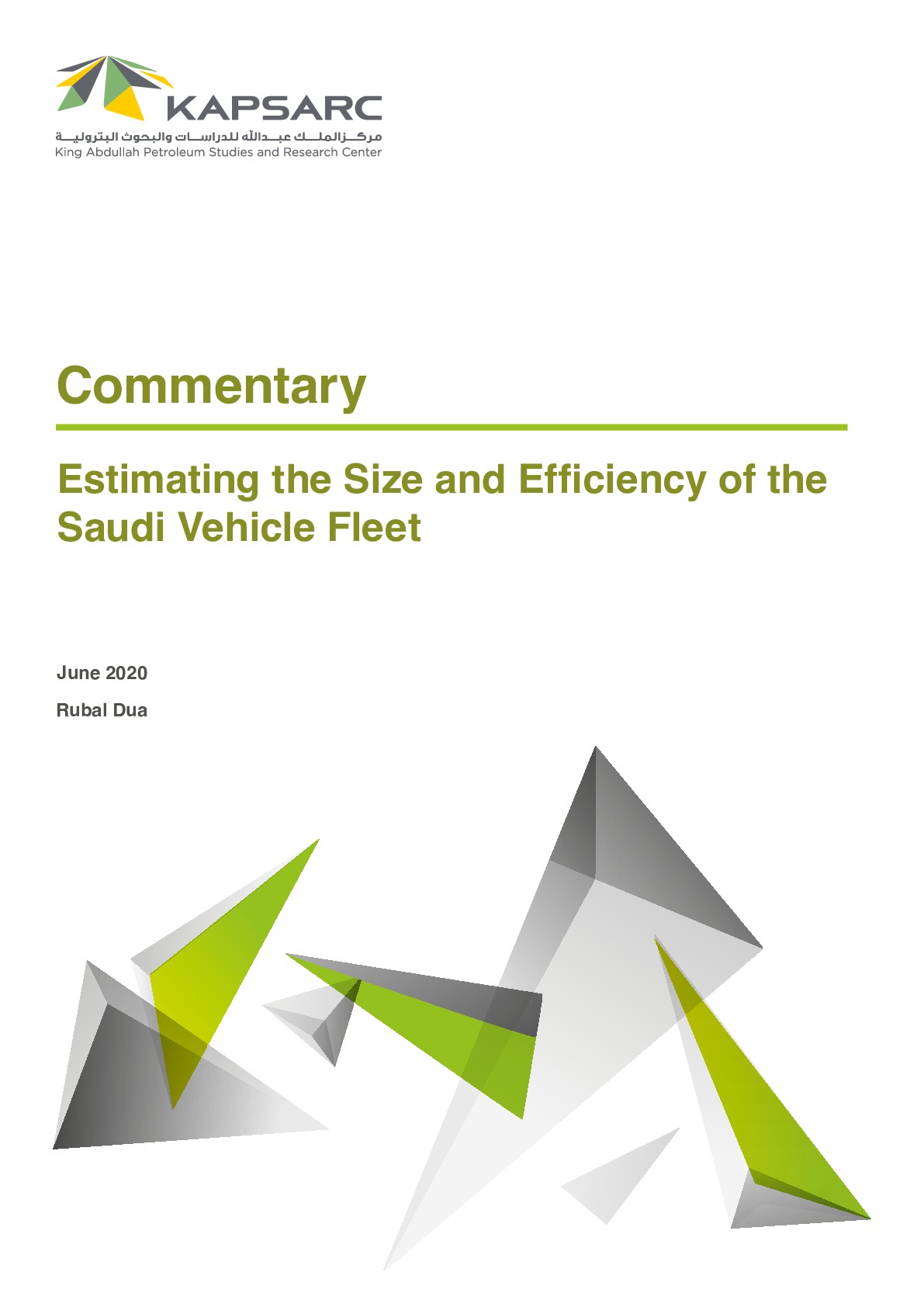 Estimating the Size and Efficiency of the Saudi Vehicle Fleet (1)