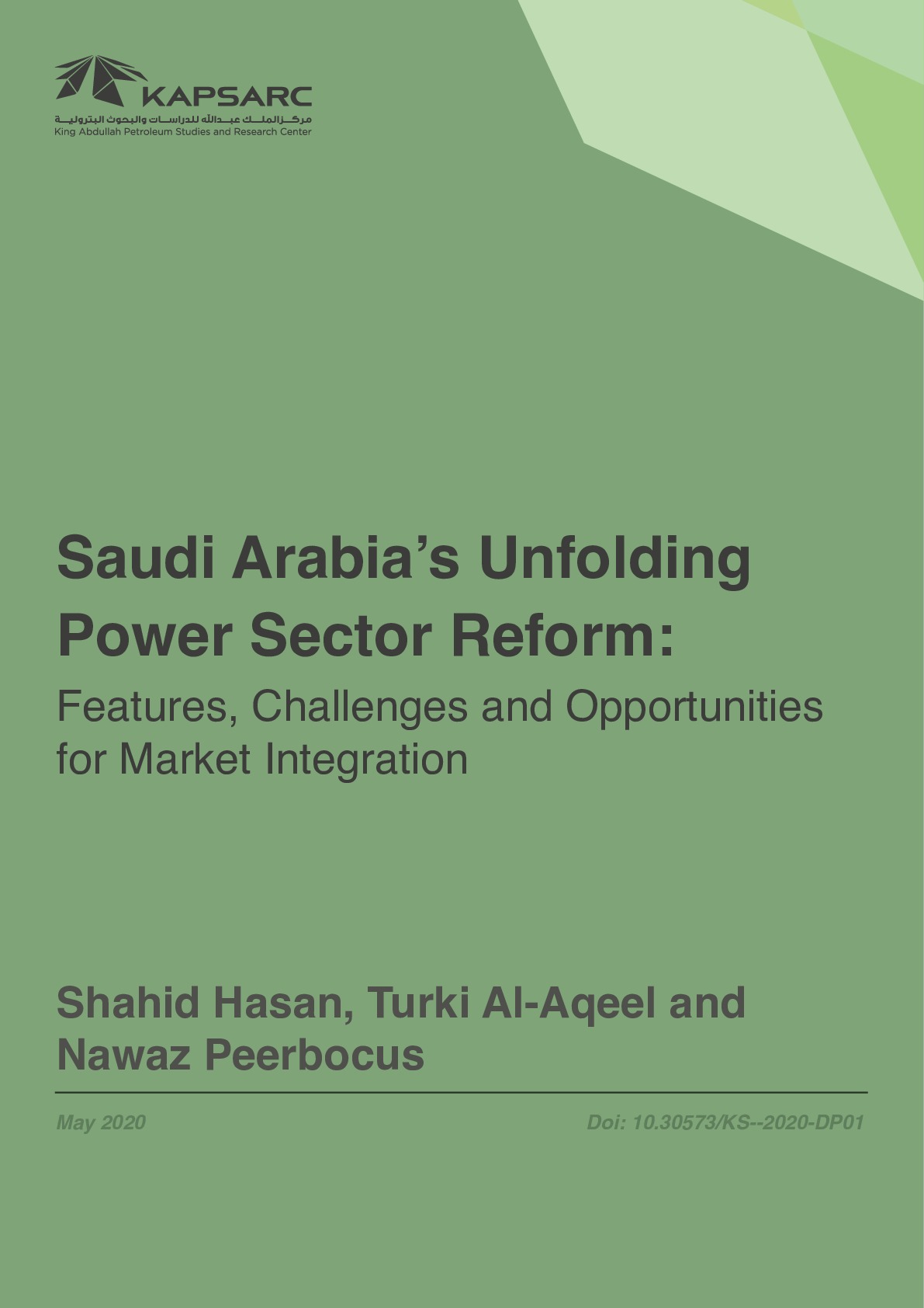 Saudi Arabia’s Unfolding Power Sector Reform: Features, Challenges and Opportunities for Market Integration (1)