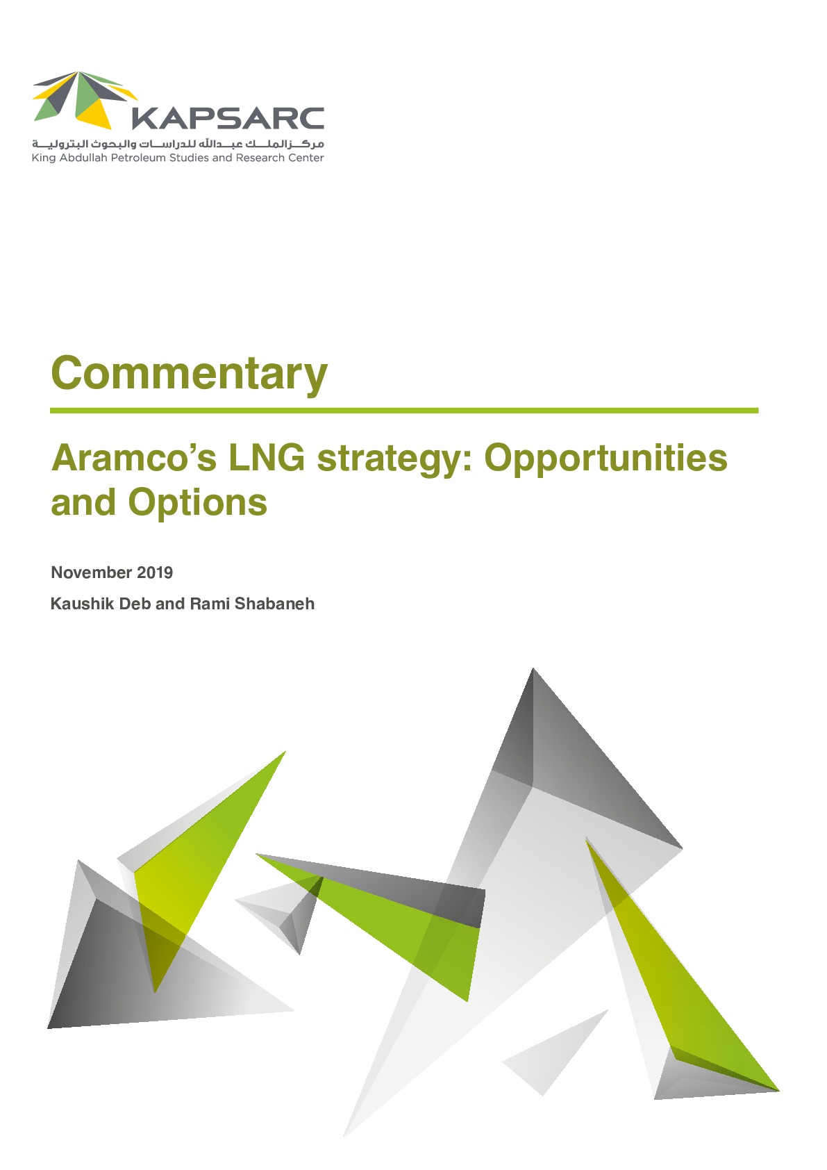 Aramco’s LNG strategy: Opportunities and Options (1)