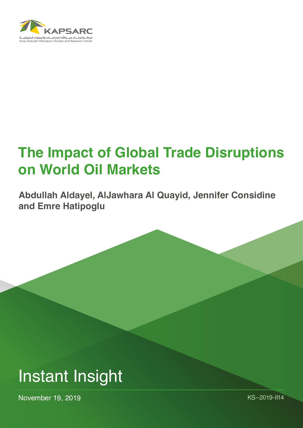 The Impact of Global Trade Disruptions on World Oil Markets (1)