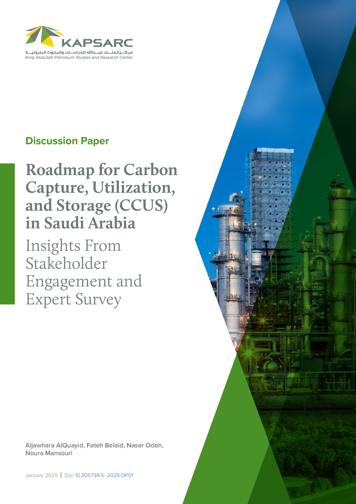 Roadmap for Carbon Capture, Utilization, and Storage (CCUS) in Saudi Arabia Insights From Stakeholder Engagement and Expert Survey (1)