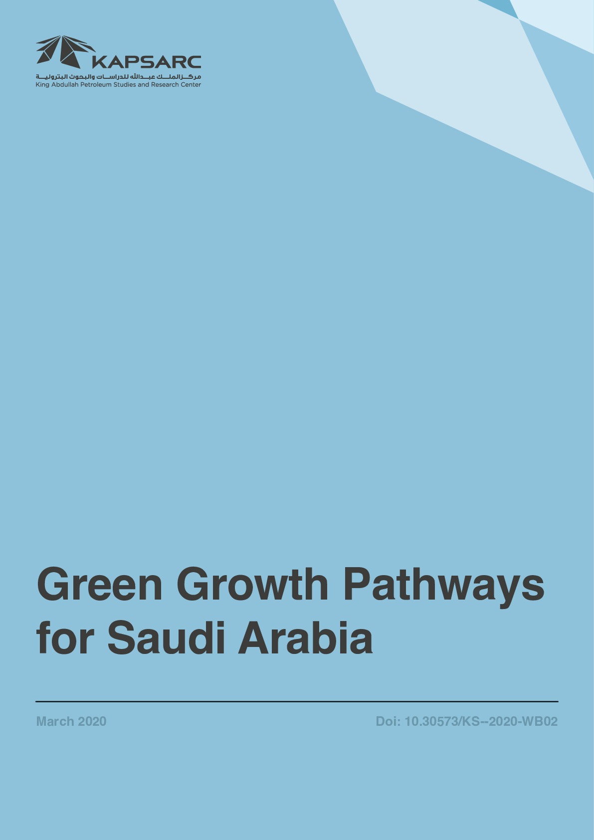 Green Growth Pathways for Saudi Arabia (1)