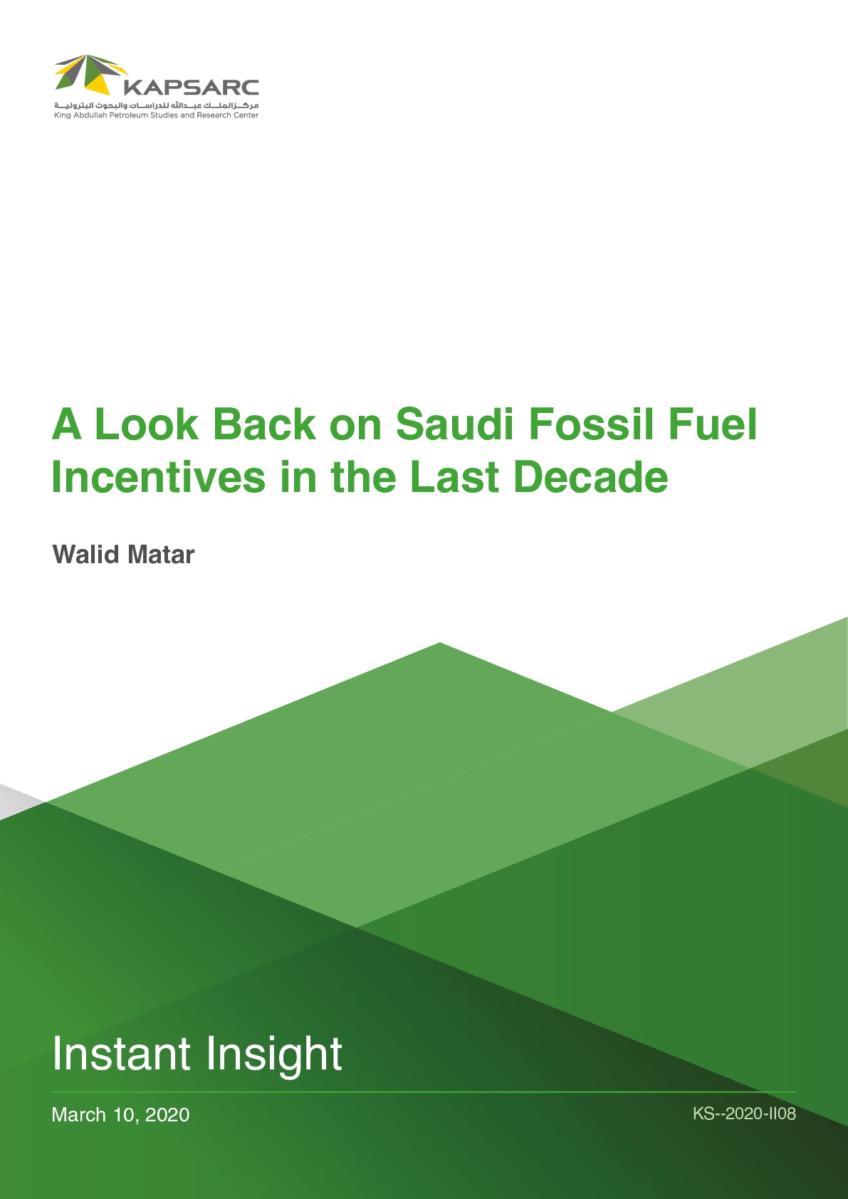 A Look Back on Saudi Fossil Fuel Incentives in the Last Decade (1)