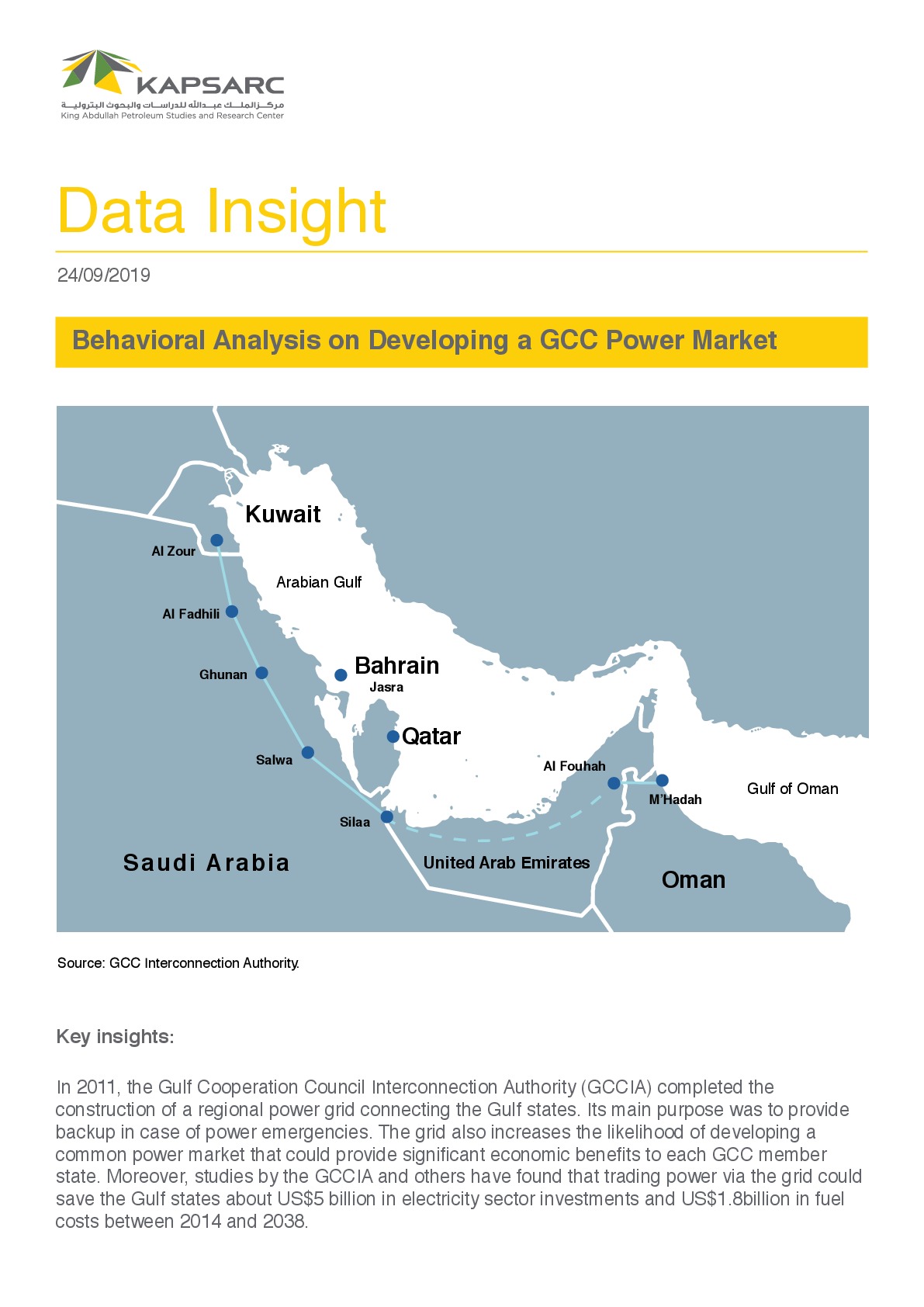 Behavioral Analysis on Developing a GCC Power Market (1)