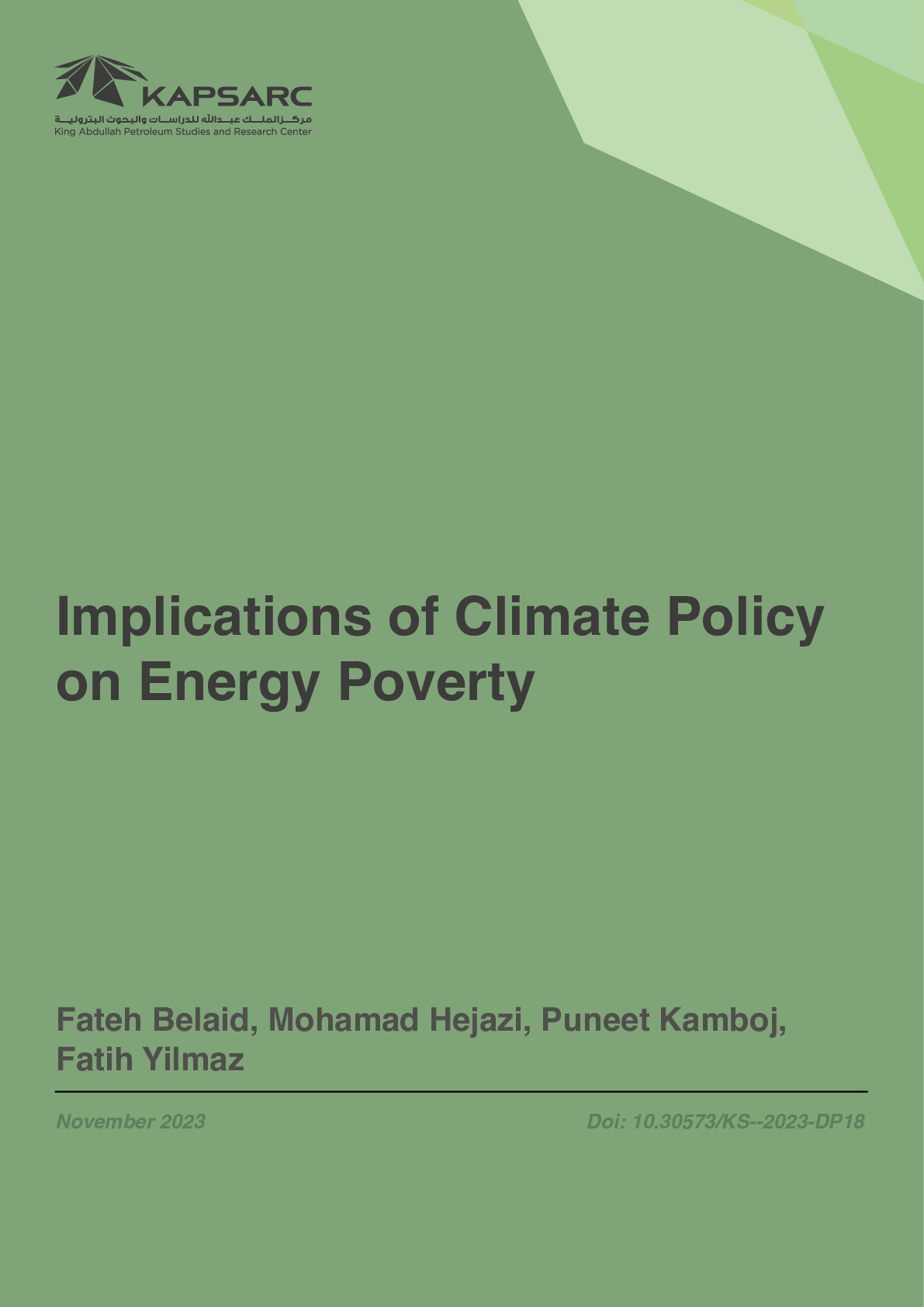 Implications of Climate Policy on Energy Poverty (1)