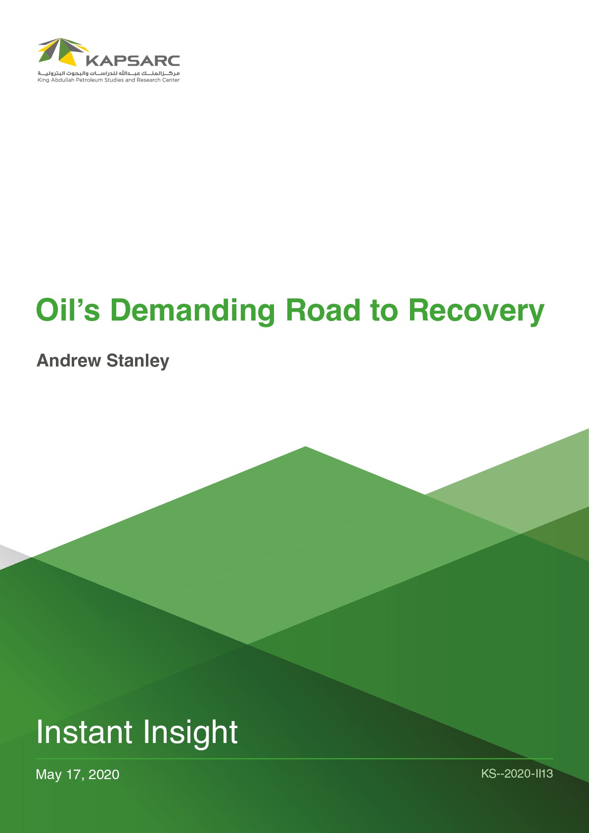 Oil’s Demanding Road to Recovery (1)